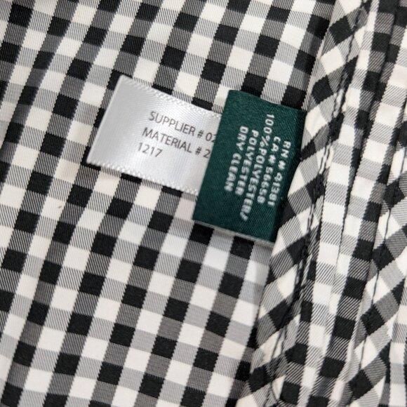 EUC! Lauren Ralph Lauren Gingham Twill Trench Coat SZ 14 - Picture 9 of 10